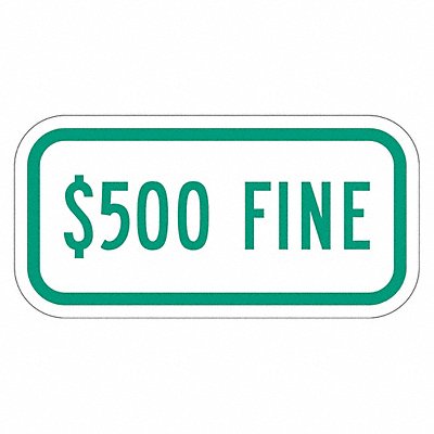 LYLE T12067EG12x6 Fine Supplemental Parking Sign 6 x 12