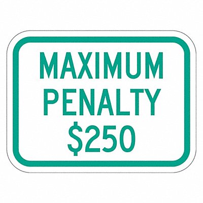 LYLE T15541HI12x9 Fine  Penalty Parking Sign 9 x 12