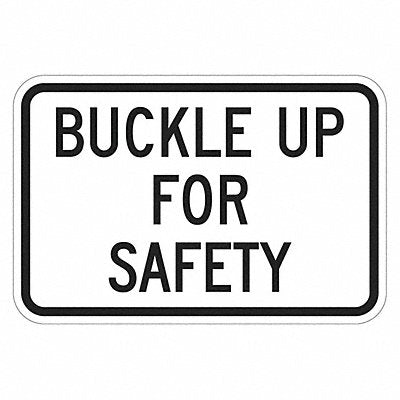 LYLE T11205EG18x12 Buckle Up Traffic Sign 12 x 18