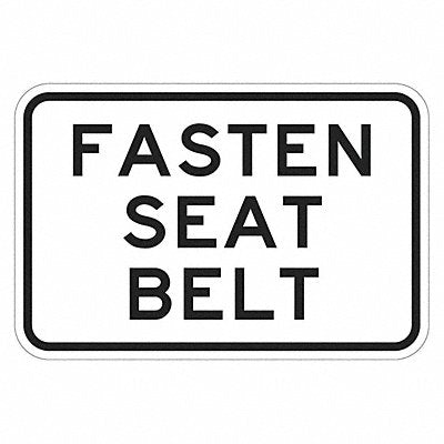 LYLE T11207DG18x12 Buckle Up Traffic Sign 12 x 18