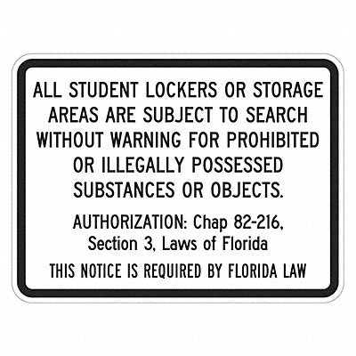 LYLE T11320HI18x12 Reflective Inspection Sign 12x18in Alum