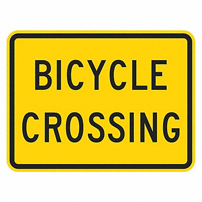 LYLE T11550DG18x12 Bicycle Crossing Traffic Sign 12 x 18