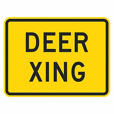LYLE T11565EG18x12 Deer Xing Traffic Sign 12 x 18