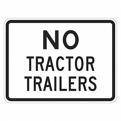 LYLE T15702DG18x12 No Trucks Traffic Sign 12 x 18