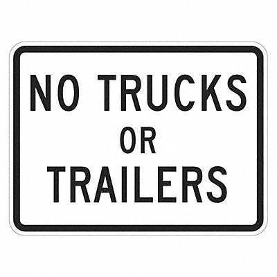 LYLE T15713EG18x12 No Trucks Traffic Sign 12 x 18