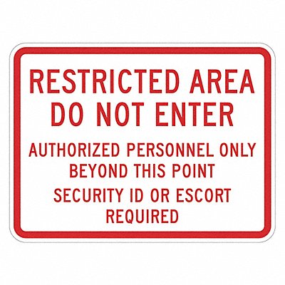 LYLE T11930EG18x12 Reflective Do Not Enter Sign 12inx18in Alum
