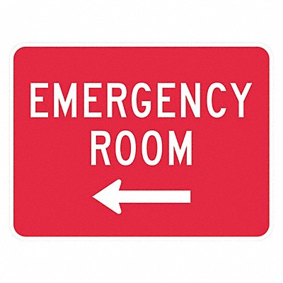 LYLE T11805HI18x12 Emergency Room Traffic Sign 12 x 18