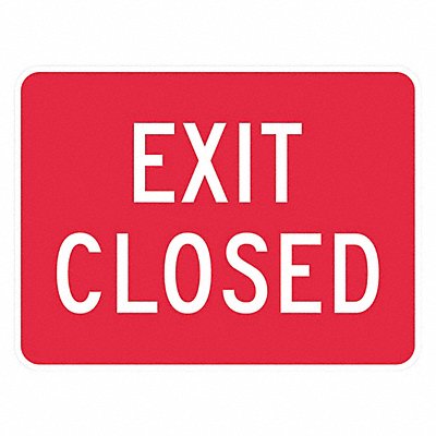 LYLE T11904HI18x12 Exit Closed Sign 12 x 18