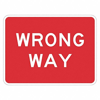 LYLE T16172HI24x18 Wrong Way Traffic Sign 18 x 24