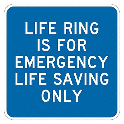 LYLE T11838HI18x18 Reflective Life Jackets Sign 18inx18in Alum