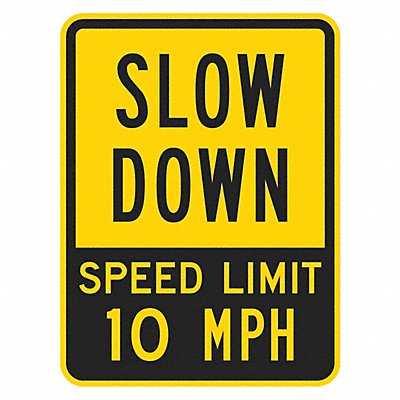 LYLE T11029DG18x24 Speed Limit Warning Sign 24 x 18