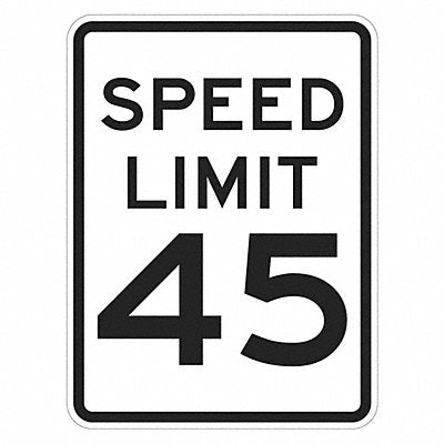 LYLE T15028DG18x24 Speed Limit 45 Traffic Sign 24 x 18