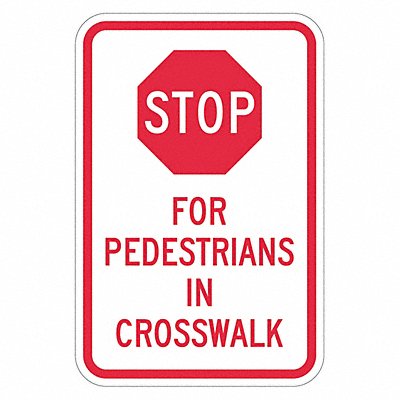 LYLE T15071EG18x24 Pedestrian Crossing Traffic Sign 24 x18