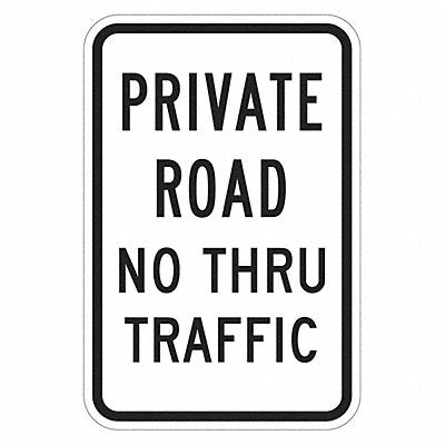 LYLE T11019HI18x24 Private Road Traffic Sign 24 x 18