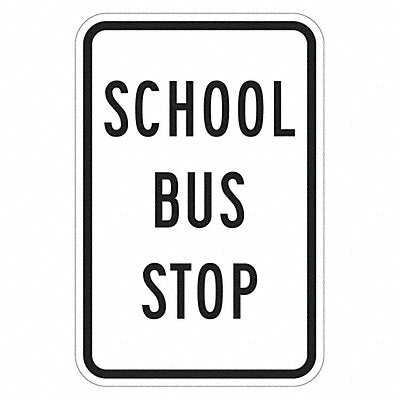 LYLE T11020EG18x24 School Bus Stop Traffic Sign 24 x 18