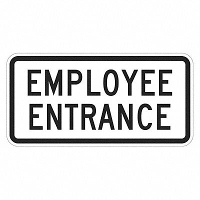 LYLE T11883HI24x12 Reflective Employees  Visitors Sign 12x24in