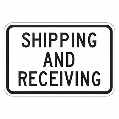 LYLE T15949DG24x18 Reflective Ship Receiving Sign 18x24in Alum