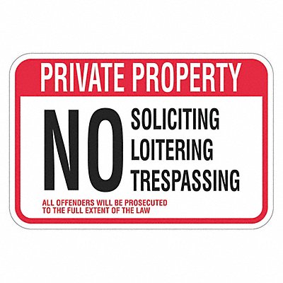 LYLE T11165HI24x18 Warning Sign 18 in x 24 in Aluminum