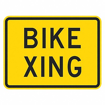 LYLE T11226EG24x18 Bicycle Crossing Traffic Sign 18 x 24