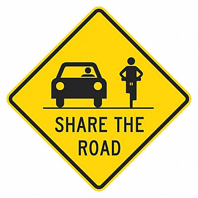 LYLE T11030DG24x24 Share The Road Traffic Sign 24 x 24