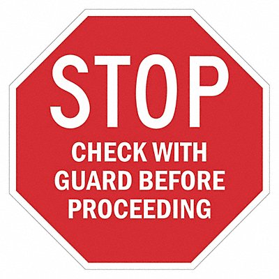 LYLE T16236HI24x24 Reflective Visitors Sign 24x24in Alumin