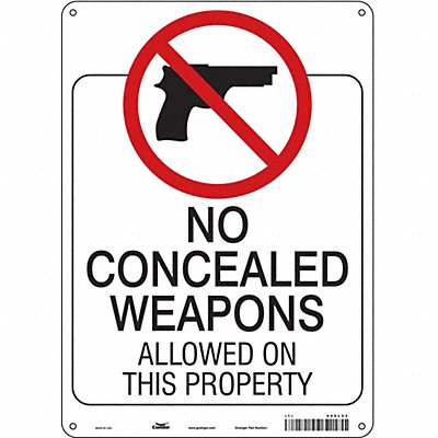 CONDOR 449L23 Safety Sign 14 in x 10 in Polyethylene
