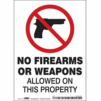 CONDOR 449L30 Safety Sign 7 in x 5 in Vinyl