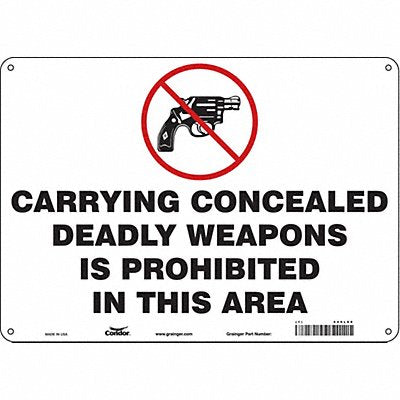 CONDOR 449L69 Safety Sign 10 in x 14 in Aluminum