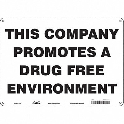 CONDOR 449L80 Safety Sign 10 in x 14 in Polyethylene