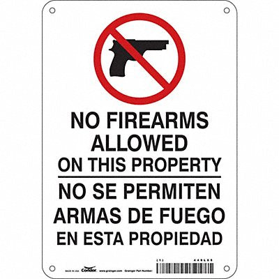 CONDOR 449L85 Safety Sign 10 in x 7 in Aluminum