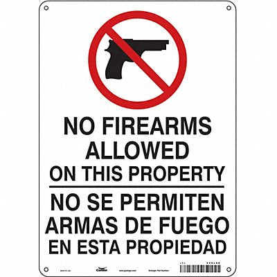 CONDOR 449L86 Safety Sign 14 in x 10 in Aluminum