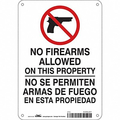 CONDOR 449L87 Safety Sign 10 in x 7 in Polyethylene