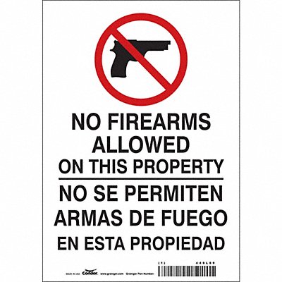 CONDOR 449L89 Safety Sign 10 in x 7 in Vinyl