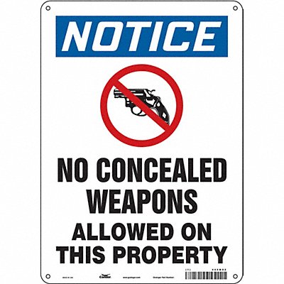 CONDOR 449M02 Safety Sign 14 in x 10 in Polyethylene
