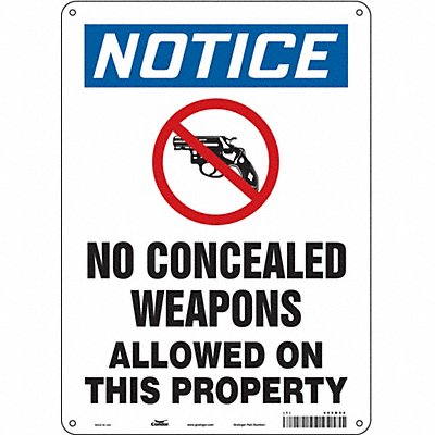 CONDOR 449M04 Safety Sign 14 in x 10 in Vinyl