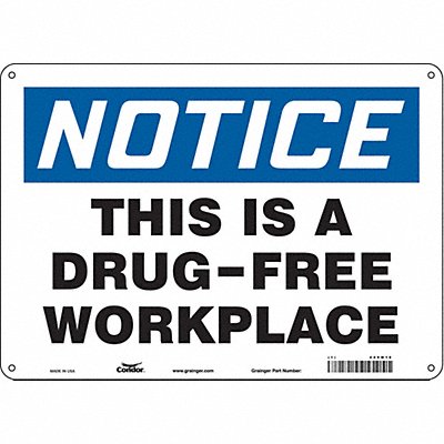 CONDOR 449M18 Safety Sign 10 in x 14 in Aluminum