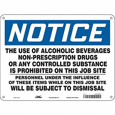 CONDOR 449M29 Safety Sign 18 in x 24 in Polyethylene