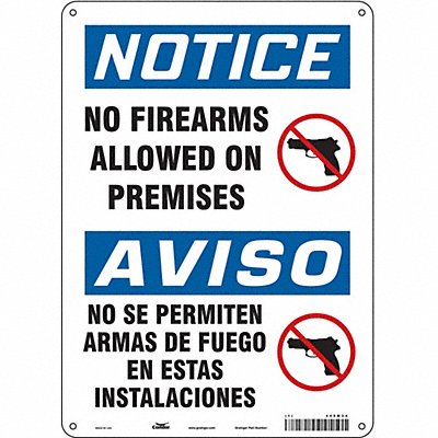 CONDOR 449M34 Safety Sign 14 in x 10 in Polyethylene