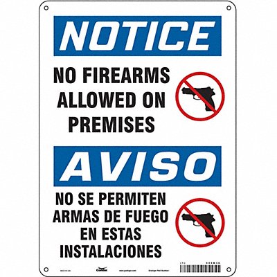 CONDOR 449M36 Safety Sign 14 in x 10 in Vinyl