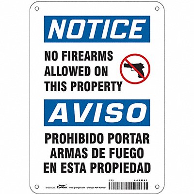 CONDOR 449M41 Safety Sign 10 in x 7 in Vinyl