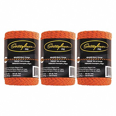 STRINGLINER 35491 Mason s Line Black/Orange Nylon 500 PK3
