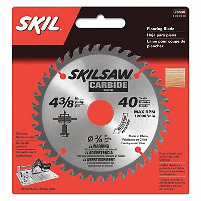 SKIL 75540 CircularSawBlade Carbide Dia 4 3/8
