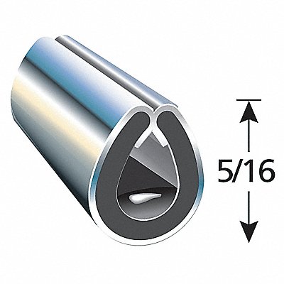 TRIM LOK INC EGB25 Edge Guard Black 5/16 in L 25 Ft.