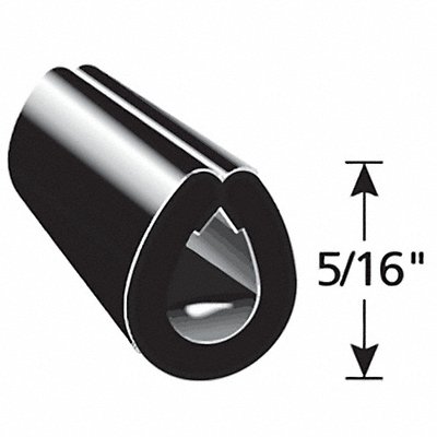 TRIM LOK INC EGB50 Edge Guard Black 5/16 in L 50 ft
