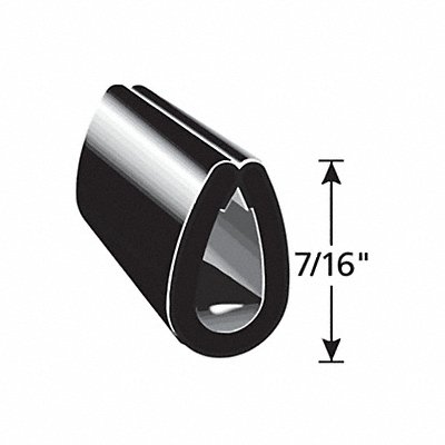TRIM LOK INC EGB71625 Edge Guard Black 7/16 in L 25 Ft.