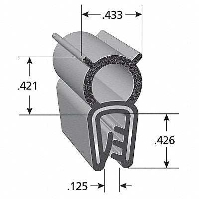 TRIM LOK INC DDA251325 Trim Seal Coex 25 Ft.