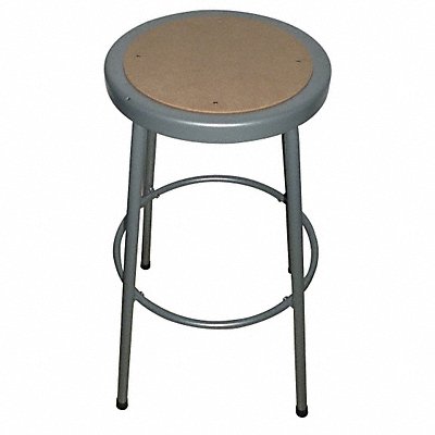 GRAINGER 44N707 Round Stool 4 Legs Grey 30 H