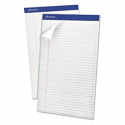 AMPAD 20330 Perforated Legal Pad 8 X5 White PK12