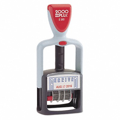 2000 PLUS 11034 Two-Color Date Stamp Received Blue/Red