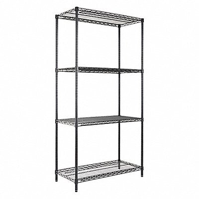 ALERA ALESW503618BL Wire Shelving Unit 4-Shelf 36 x18 x72